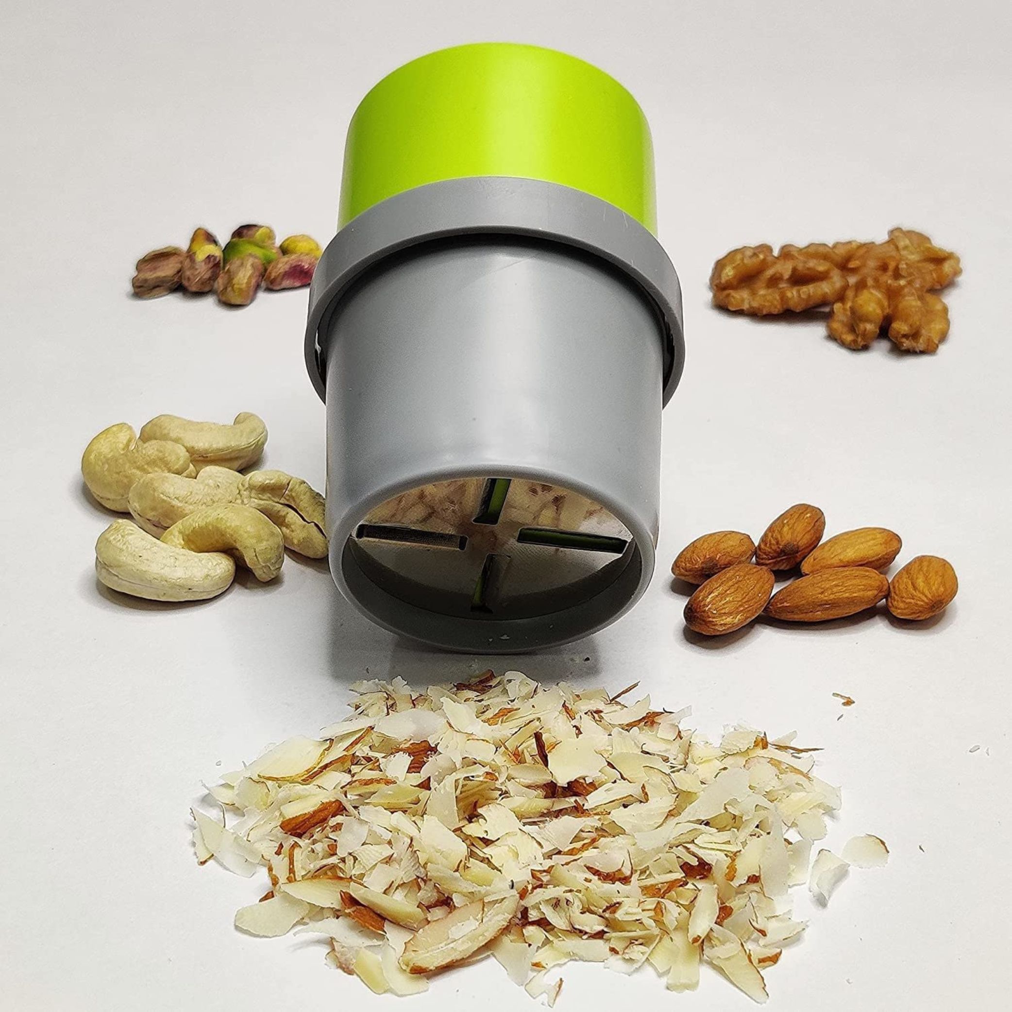 Solitude Dry Fruit Cutter, Slicer, Grinder, Chocolate Cutter and Butter Slicer with 3 in 1 Blade Kitchen Tools, Gadgets for Almonds, Cashews etc (Stainless Steel, 1 Piece)