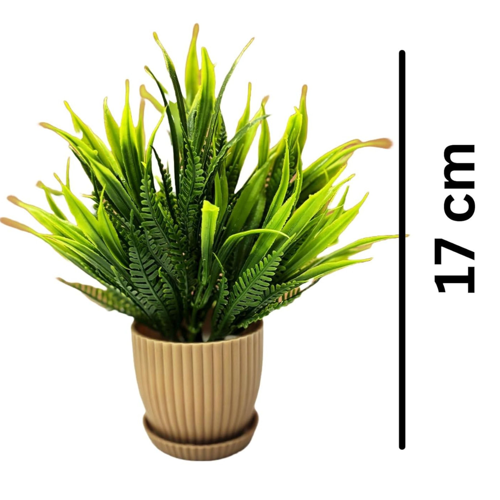 Dekorly 6 Packs Fake Plants Small, Mini Artificial Plants Indoor For Home Farmhouse Bathroom Shelf Décor (Height : 17Cm, Chocolate) - Plastic